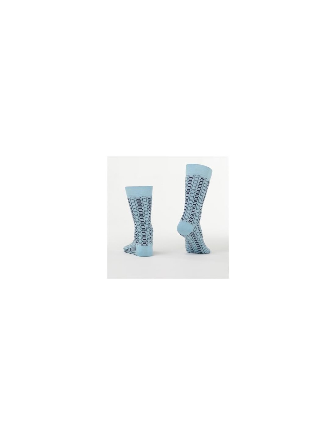 Blue men\'s socks with patterns SM02 - Online store - Boutique